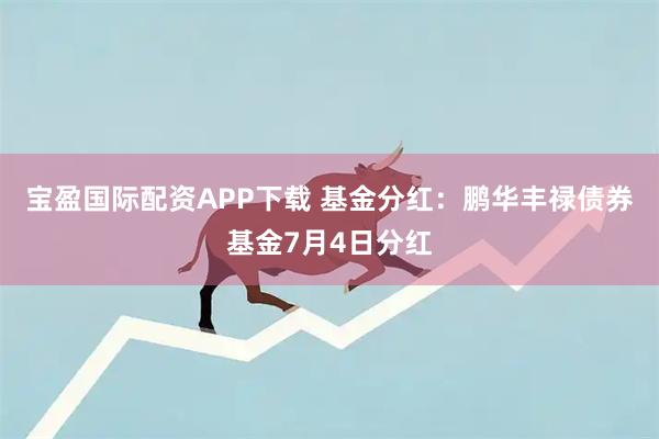 宝盈国际配资APP下载 基金分红：鹏华丰禄债券基金7月4日分红